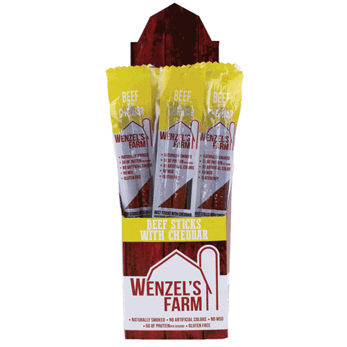 Picture of 2 oz. Beef Stick with Cheddar Cheese, Single Serving