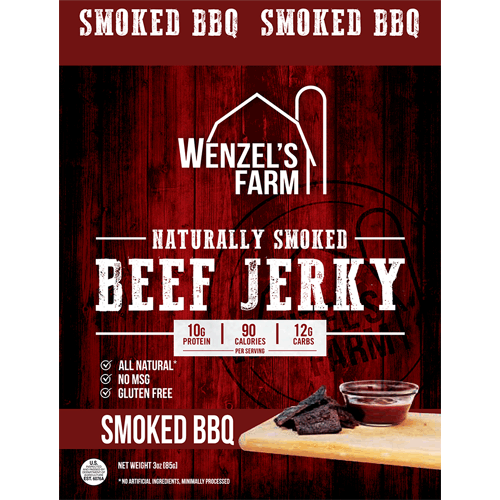 Picture of 3 oz. BBQ Beef Jerky, Single Serving