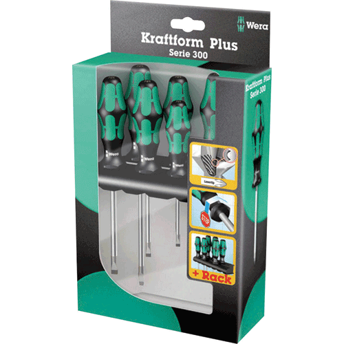 Picture of 334/6 6 Pc. Screwdriver Set with PH/SL Lasertip & Rack