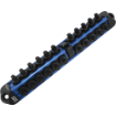 Picture of 1/4" Drive V12 Locking Magnetic Socket Organizer for 22 Sockets + Ratchet - Blue