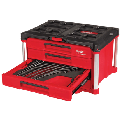Picture of 60 Pc. Metric & SAE Combination Wrench Set with PACKOUT™ 4-Drawer Tool Box