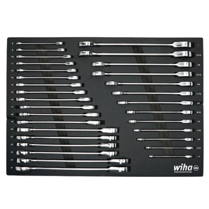 Picture of 31 Pc. Ratcheting Wrench Tray Set - SAE and Metric
