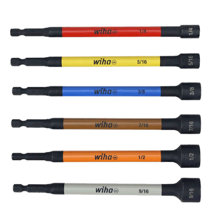 Picture of 6 Pc. Color Coded Magnetic Nut Setter SAE Set