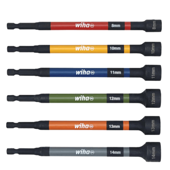 Picture of 6 Pc. Color Coded Magnetic Nut Setter Metric Set