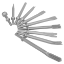 Picture of Air Hammer Chisel Standard 10 Pc. Set In Portable Tool Roll