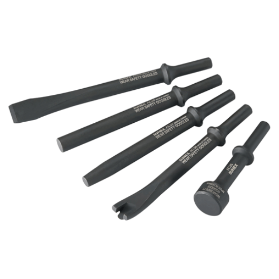 Picture of Air Hammer Chisel Standard 5 Pc. Set In Portable Tool Roll