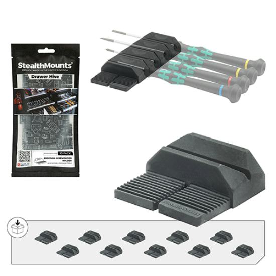 Picture of StealthMounts Drawer Hive Precision Screwdriver Holder