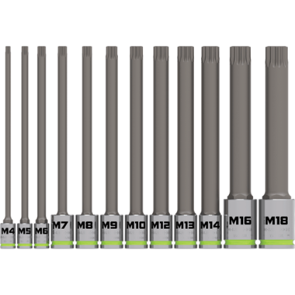 Picture of 12 Pc. Xtra-Long Triple Bit Socket Set