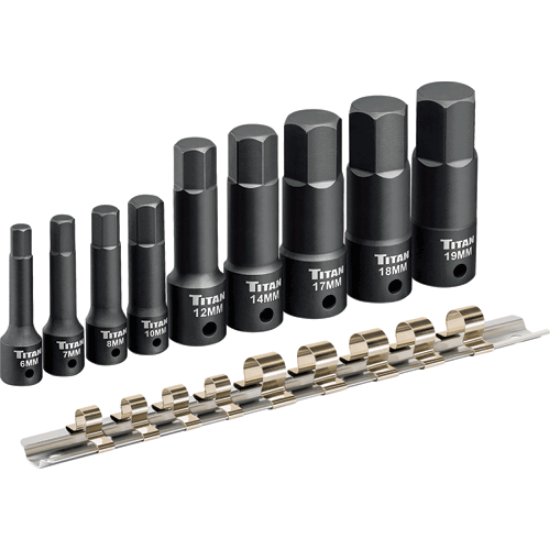 Picture of 9 Pc. Impact Metric Hex Bit Socket Set