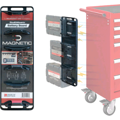 Picture of StealthMounts Milwaukee M18 Magnetic Battery Holder Board