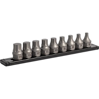 Picture of GripEdge | 9-PC RPT 3/8'' Drive Low Profile Metric Hex Dual Action Driver Bit Set