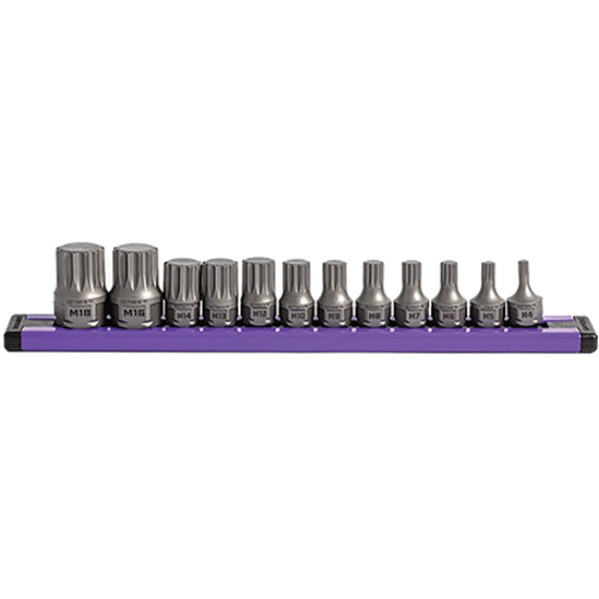 Picture of GripEdge 12-PC 1/4 & 3/8 Drive Low Profile Triple Square Dual Action Driver Bit Set