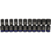 Picture of 11 Pc. 1/2" DRIVE MID-LENGTH PINLESS UNIVERSAL IMPACT SOCKETS - METRIC