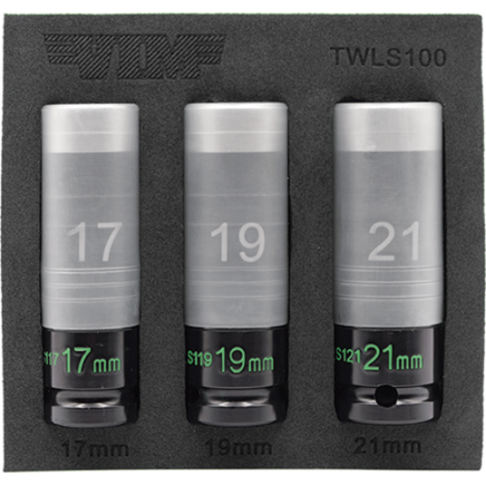 Picture of 3 PC. THIN WALL IMPACT LUG NUT SOCKET SET - 1/2'' DR.