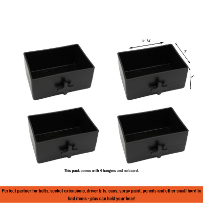 Picture of ToolHanger Accessory Tray/Bin Holder, 4 Pack