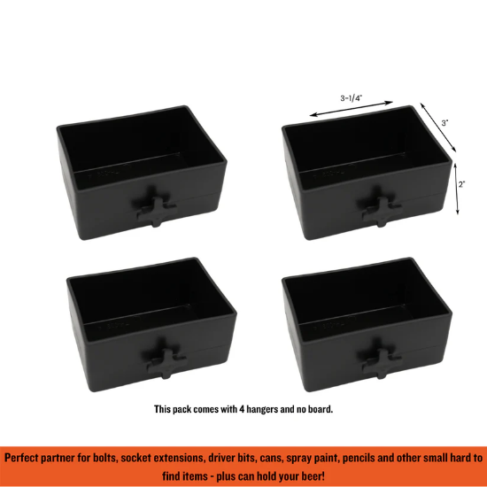 Picture of ToolHanger Accessory Tray/Bin Holder, 4 Pack