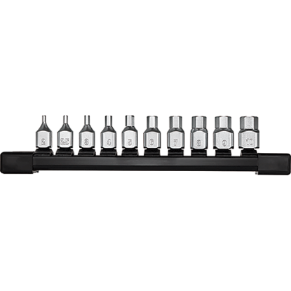 Picture of 10 Pc. 1/4" Drive Low-Profile Hex Bit Socket Set - Metric