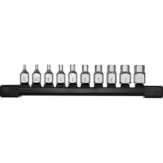 Picture of 10 Pc. 1/4" Drive Low-Profile Hex Bit Socket Set - Metric