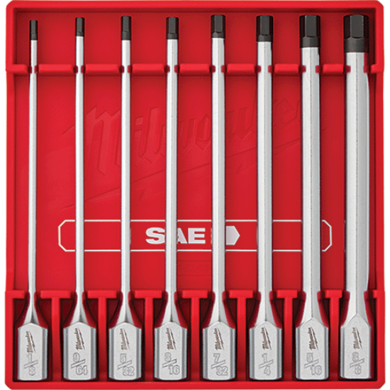 Picture of 8 Pc. 3/8" Drive Long Hex Bit Socket Set - SAE