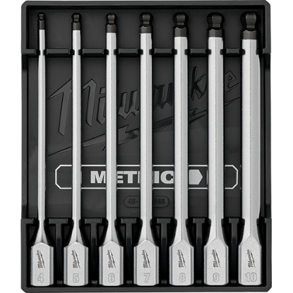 Picture of 7 Pc. 3/8" Drive Long Ball End Hex Bit Socket Set - Metric