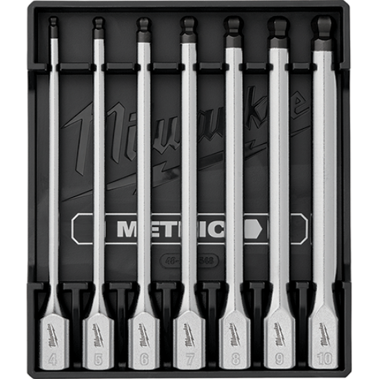 Picture of 7 Pc. 3/8" Drive Long Ball End Hex Bit Socket Set - Metric