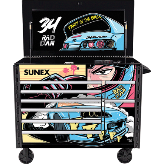 Picture of Rad Dan Manga Designed Juic’d Box 50" 7 Drawer Powered Cart