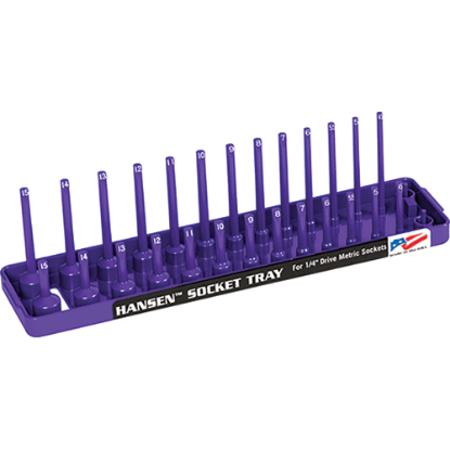 Picture of 1/4" Dr. Metric Regular, Deep Socket Holder - Purple