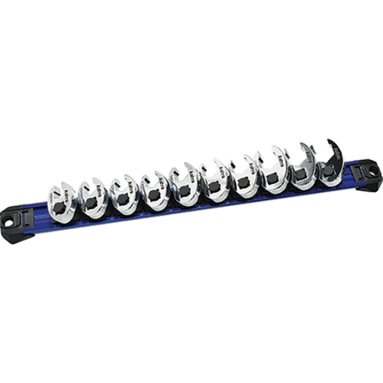Picture of 10 Pc. 3/8" Drive Metric Anti-Slip Crowfoot Flare Nut Wrench Set