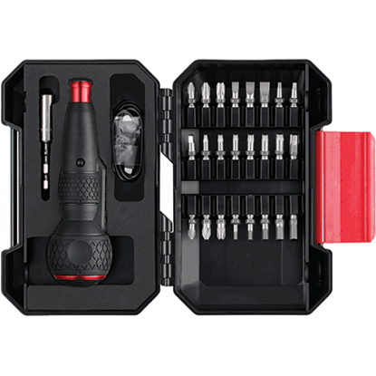 Picture of e-ASSIST Screwdriver (Higher Torque Model, USB-C) with 25 PC. Bit Set