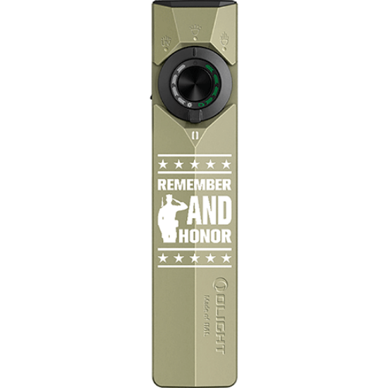 Picture of ArkPro Ultra Flat Unibody EDC 1,700 Lumen Flashlight - Olive Green CW Remembrance Edition