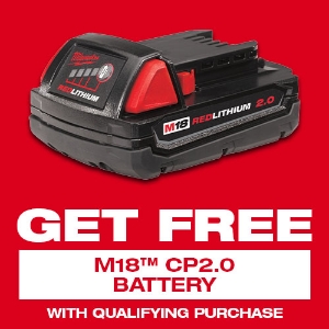 Picture for category Free Milwaukee M18 CP2.0 Battery Promo