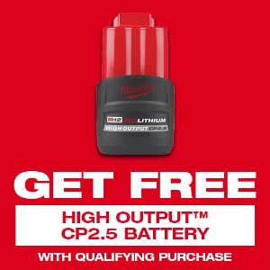 Picture for category Free Milwaukee M12 CP2.5 Battery Promo