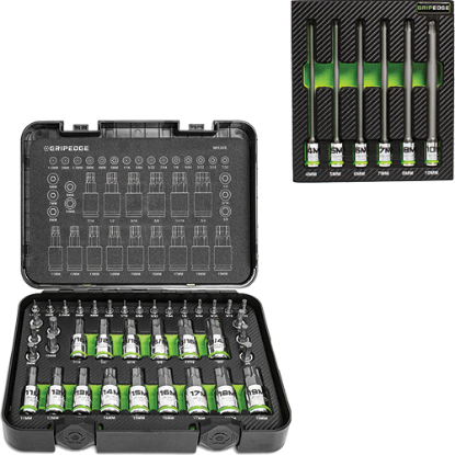 Picture of 38 Pc. Master RPT 1/4", 3/8", & 1/2" Drive Short Metric & SAE Hex Driver Set (MH38S)